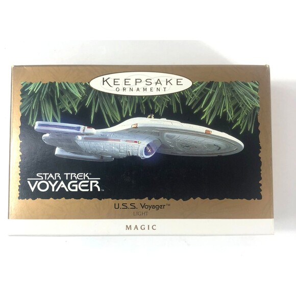 Hallmark Keepsake Ornament 1996 STAR TREK VOYAGER U.S.S. NCC-74656 Magic Light - Picture 1 of 9